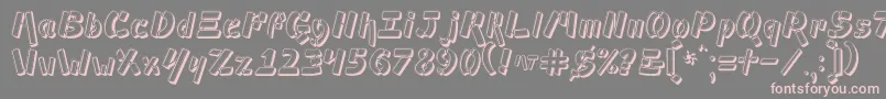 Ampad3D Font – Pink Fonts on Gray Background