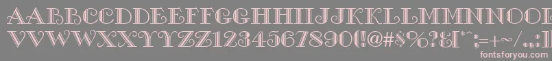 GalleryCaps Font – Pink Fonts on Gray Background