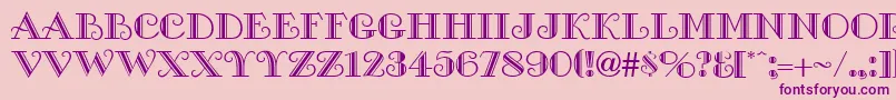 GalleryCaps Font – Purple Fonts on Pink Background