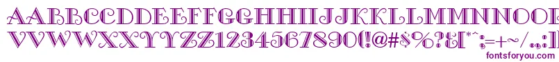 Шрифт GalleryCaps – фиолетовые шрифты на белом фоне