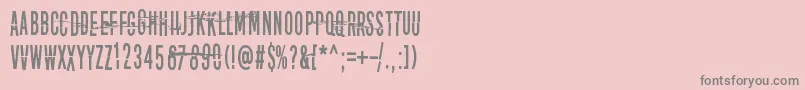 フォントDisturbo – ピンクの背景に灰色の文字