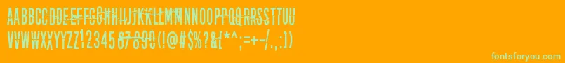 Disturbo Font – Green Fonts on Orange Background