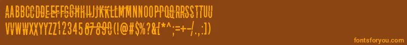 Disturbo Font – Orange Fonts on Brown Background