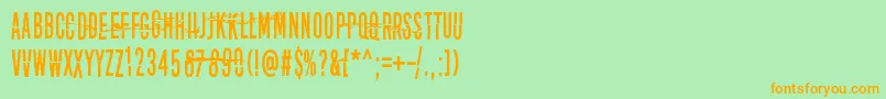 Disturbo Font – Orange Fonts on Green Background