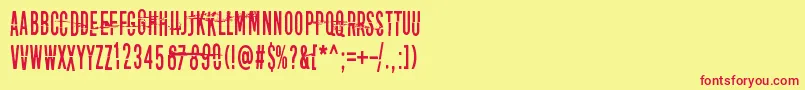 Disturbo Font – Red Fonts on Yellow Background