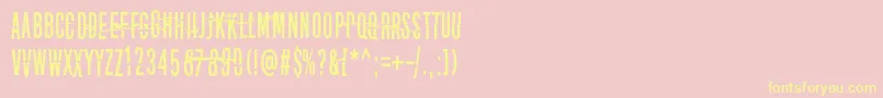 Disturbo Font – Yellow Fonts on Pink Background