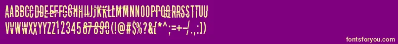 Disturbo Font – Yellow Fonts on Purple Background