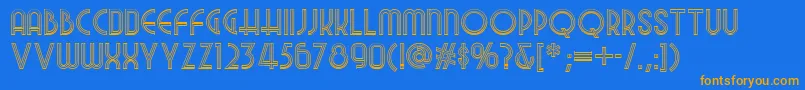 Nightattheoperanf Font – Orange Fonts on Blue Background