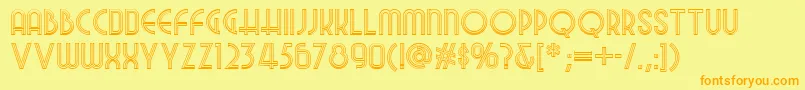 Nightattheoperanf Font – Orange Fonts on Yellow Background