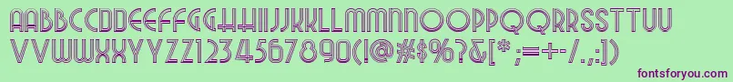 Nightattheoperanf Font – Purple Fonts on Green Background