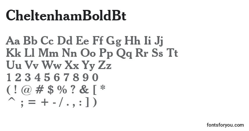 A fonte CheltenhamBoldBt – alfabeto, números, caracteres especiais