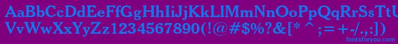 CheltenhamBoldBt Font – Blue Fonts on Purple Background