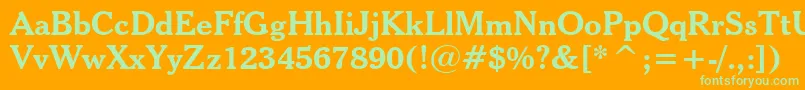 CheltenhamBoldBt Font – Green Fonts on Orange Background