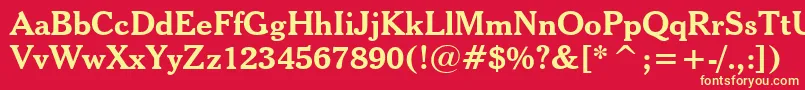CheltenhamBoldBt Font – Yellow Fonts on Red Background