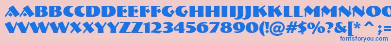 BremenBlackBt Font – Blue Fonts on Pink Background