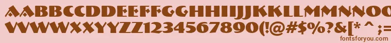 BremenBlackBt Font – Brown Fonts on Pink Background