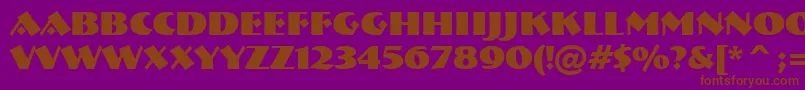 BremenBlackBt Font – Brown Fonts on Purple Background