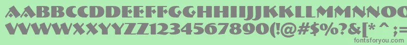フォントBremenBlackBt – 緑の背景に灰色の文字