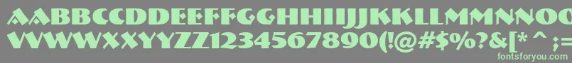 BremenBlackBt Font – Green Fonts on Gray Background