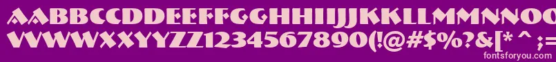 BremenBlackBt Font – Pink Fonts on Purple Background