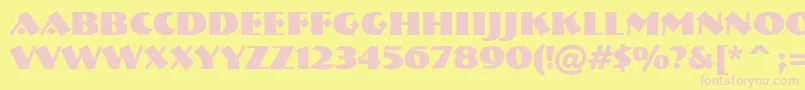 Weitere Informationen zur BremenBlackBt-Schriftart BremenBlackBt-Schriftart – Rosa Schriften auf gelbem Hintergrund