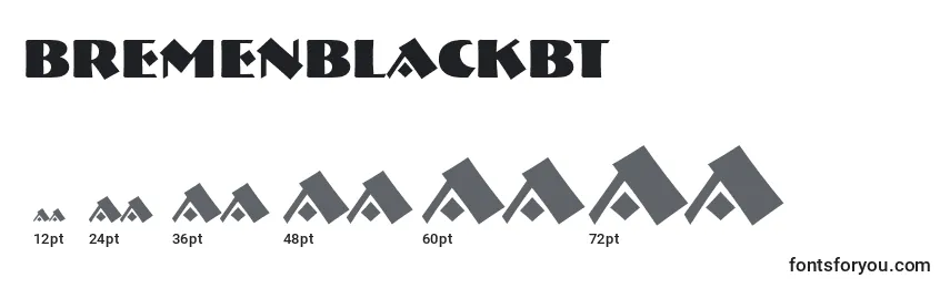 BremenBlackBt Font Sizes