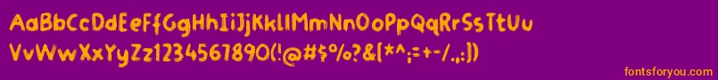 GymnastikDemo Font – Orange Fonts on Purple Background