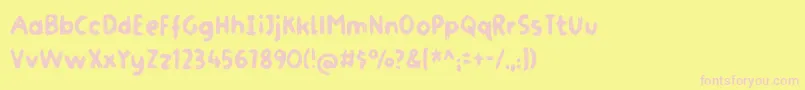 fuente GymnastikDemo – Fuentes Rosadas Sobre Fondo Amarillo