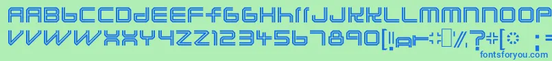 Lunasolc Font – Blue Fonts on Green Background