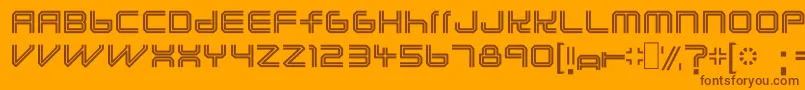 Lunasolc Font – Brown Fonts on Orange Background