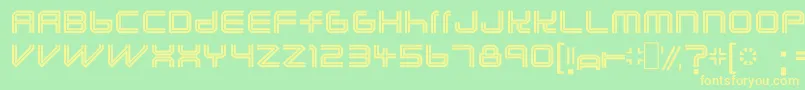 Lunasolc Font – Yellow Fonts on Green Background