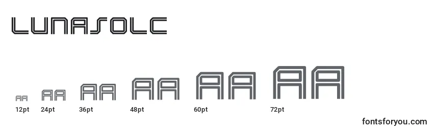 Lunasolc Font Sizes
