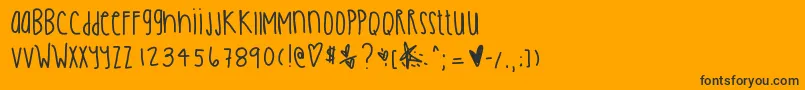 Olivertwist Font – Black Fonts on Orange Background