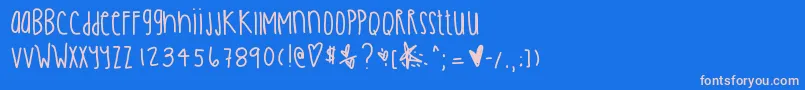 Olivertwist Font – Pink Fonts on Blue Background