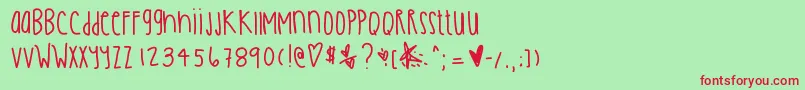 Olivertwist Font – Red Fonts on Green Background