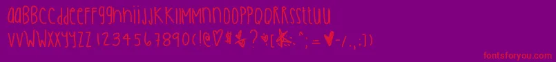 Olivertwist Font – Red Fonts on Purple Background