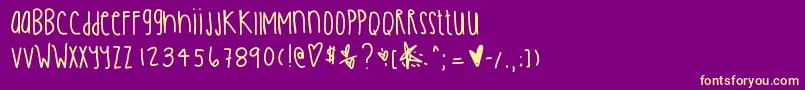 Olivertwist Font – Yellow Fonts on Purple Background