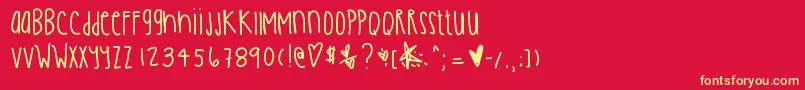 Olivertwist Font – Yellow Fonts on Red Background