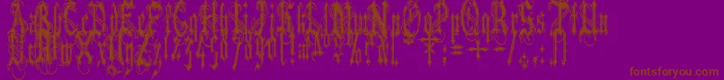 VladTepesIiVladsDad Font – Brown Fonts on Purple Background