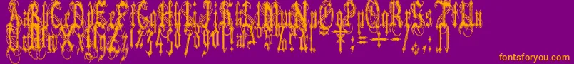 VladTepesIiVladsDad Font – Orange Fonts on Purple Background