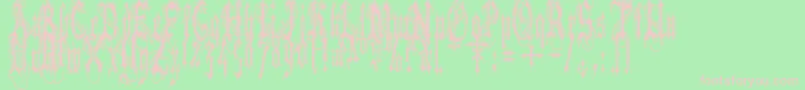 VladTepesIiVladsDad Font – Pink Fonts on Green Background