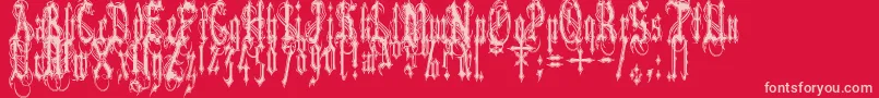 VladTepesIiVladsDad Font – Pink Fonts on Red Background