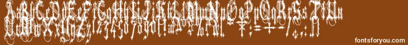 VladTepesIiVladsDad Font – White Fonts on Brown Background