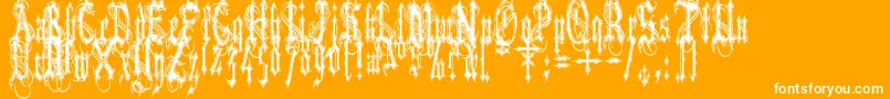 VladTepesIiVladsDad Font – White Fonts on Orange Background
