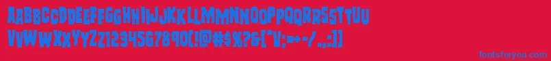 Freakfinderstag Font – Blue Fonts on Red Background