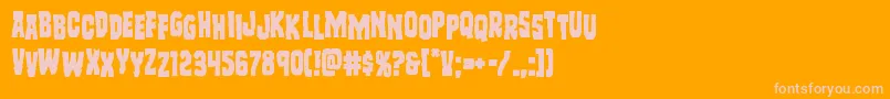 Freakfinderstag Font – Pink Fonts on Orange Background