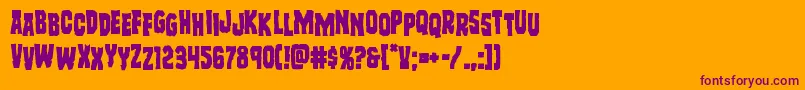 Freakfinderstag Font – Purple Fonts on Orange Background