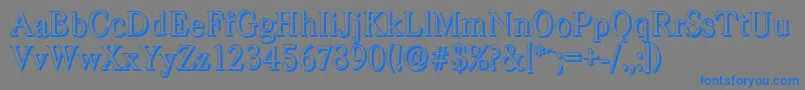 CasadshadowRegular Font – Blue Fonts on Gray Background