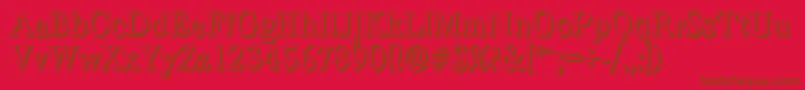 CasadshadowRegular Font – Brown Fonts on Red Background