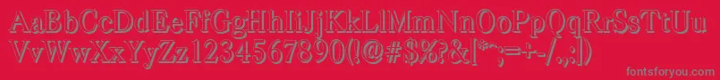 CasadshadowRegular Font – Gray Fonts on Red Background